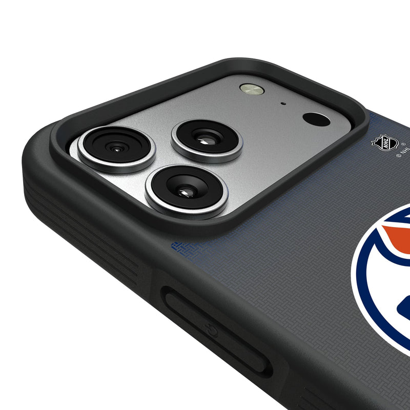 Edmonton Oilers Linen iPhone Bump Phone Case for Apple iPhone Detail.Jpg
