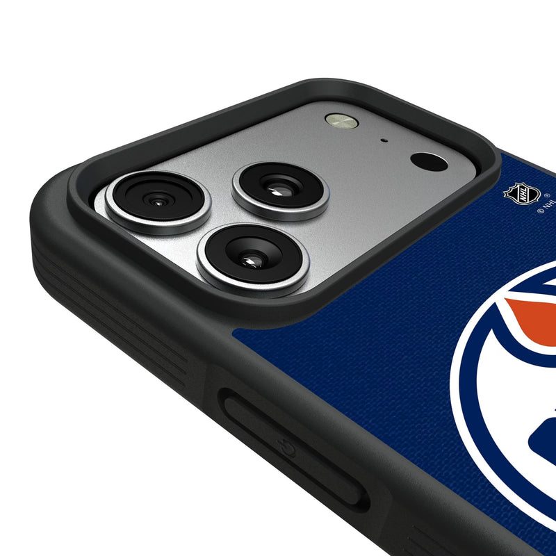 Edmonton Oilers Personalized Stripe iPhone Bump Phone Case for Apple iPhone Detail.Jpg