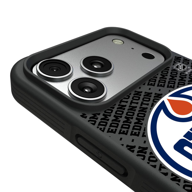 Edmonton Oilers Personalized EndZone Plus iPhone Bump Phone Case for Apple iPhone Detail.Jpg