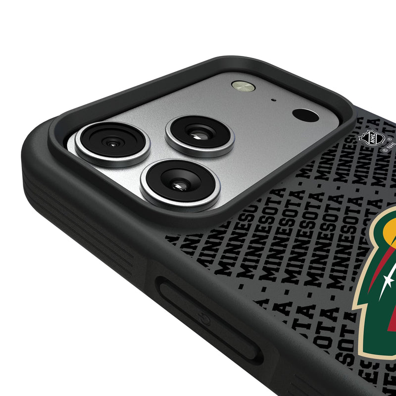 Minnesota Wild Personalized EndZone Plus iPhone Bump Phone Case for Apple iPhone Detail.Jpg