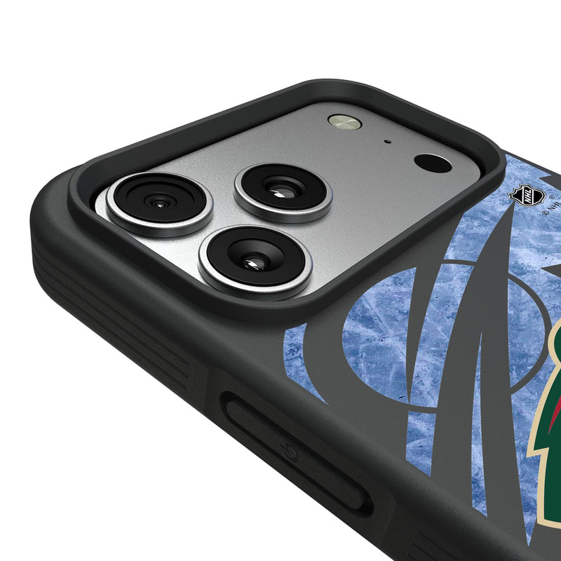 Minnesota Wild Ice Tilt iPhone Bump Phone Case for Apple iPhone Detail.Jpg