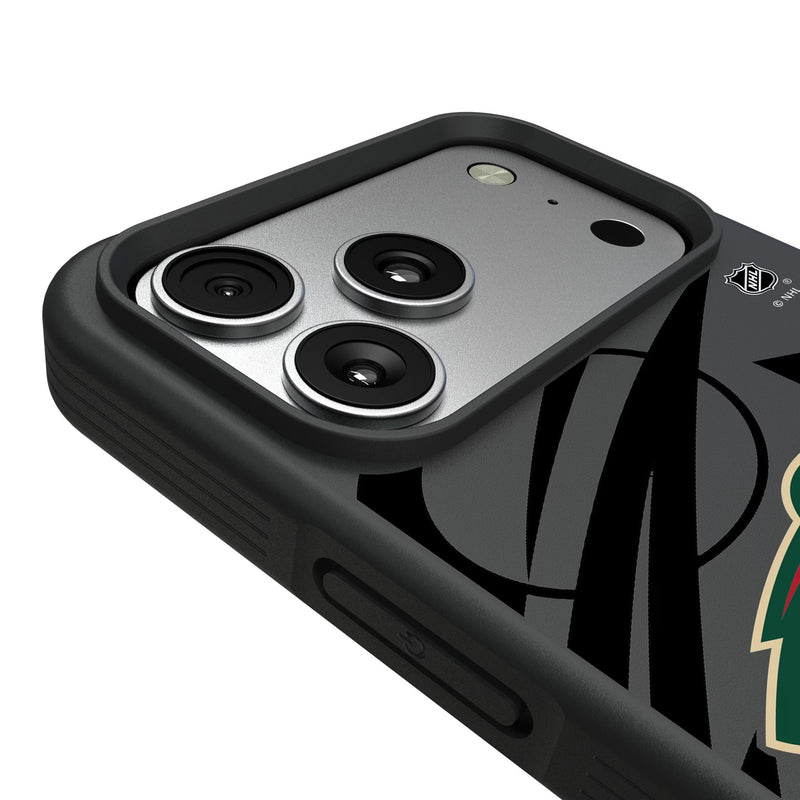 Minnesota Wild Monocolor Tilt iPhone Bump Phone Case for Apple iPhone Detail.Jpg