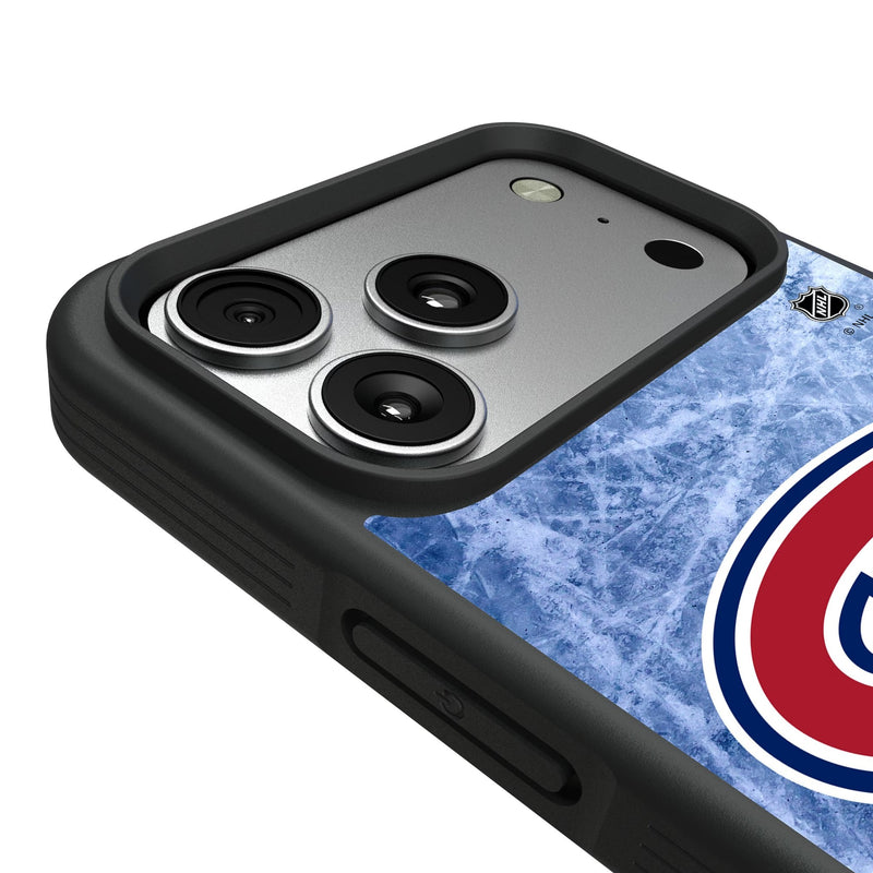 Montreal Canadiens Ice Wordmark iPhone Bump Phone Case for Apple iPhone Detail.Jpg