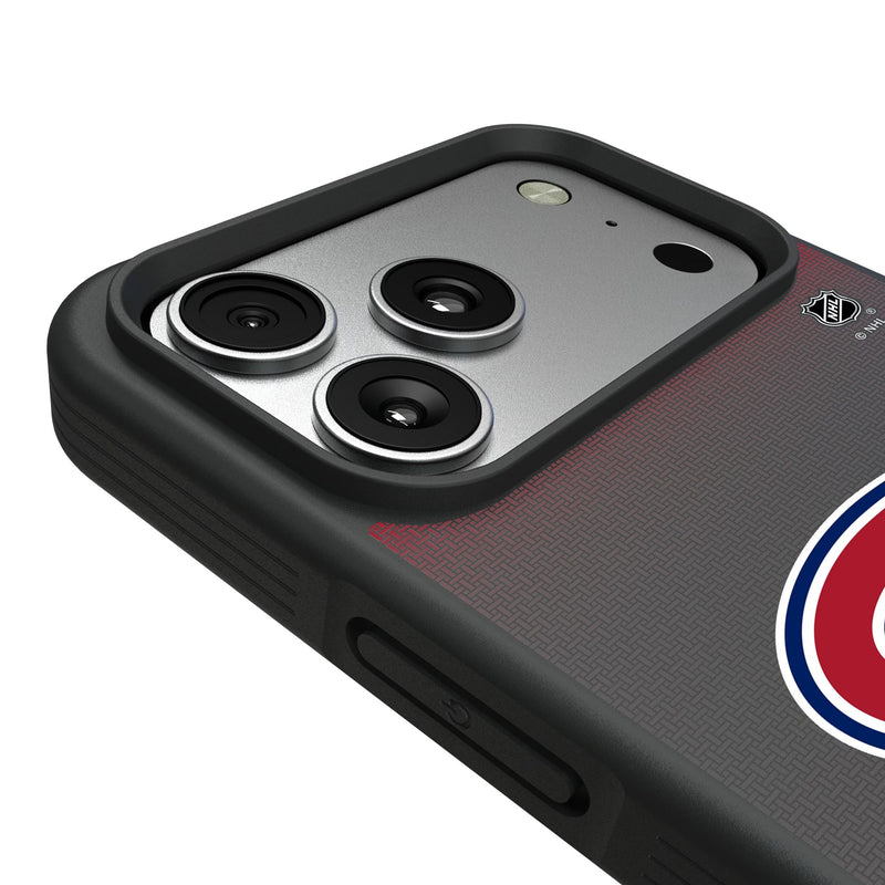 Montreal Canadiens Linen iPhone Bump Phone Case for Apple iPhone Detail.Jpg