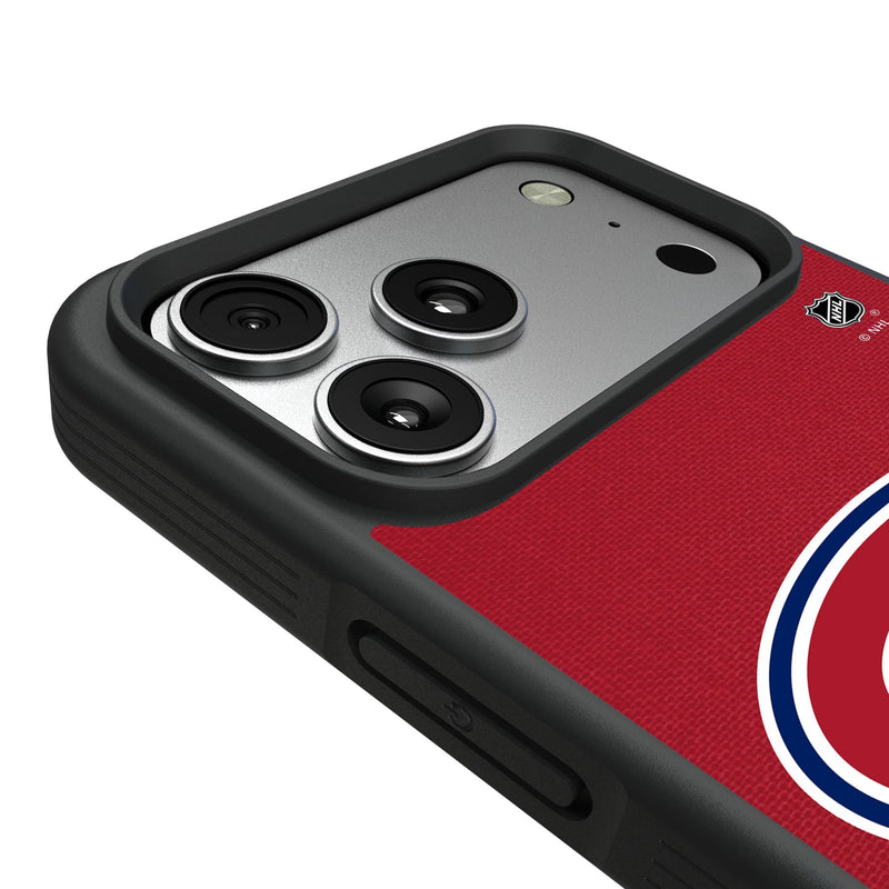 Montreal Canadiens Personalized Stripe iPhone Bump Phone Case for Apple iPhone Detail.Jpg