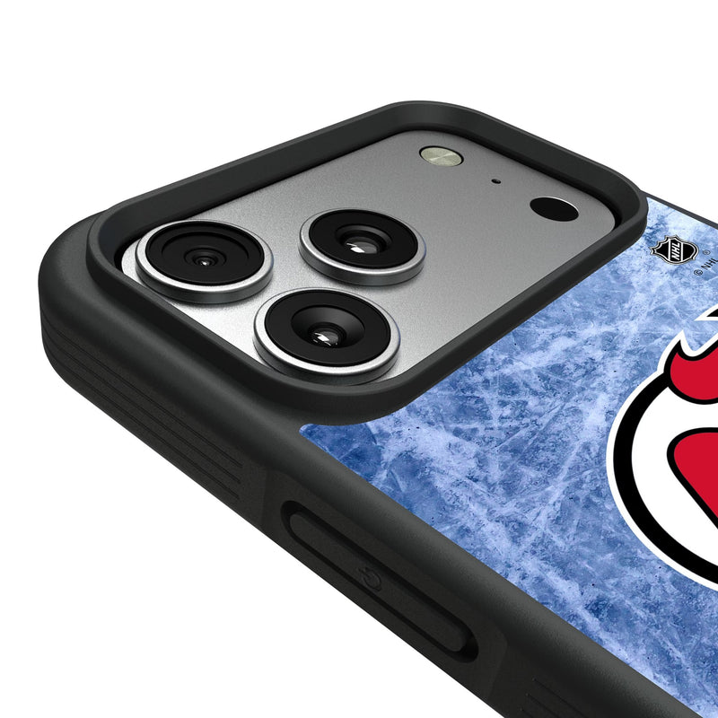 New Jersey Devils Ice Wordmark iPhone Bump Phone Case for Apple iPhone Detail.Jpg