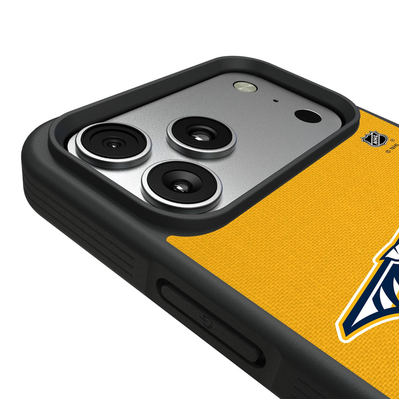 Nashville Predators Personalized Stripe iPhone Bump Phone Case for Apple iPhone Detail.Jpg