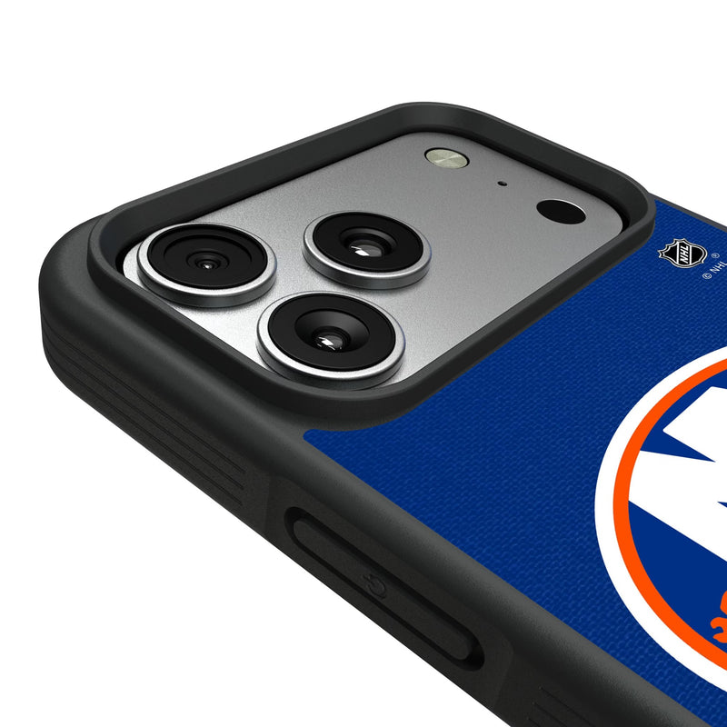 New York Islanders Personalized Stripe iPhone Bump Phone Case for Apple iPhone Detail.Jpg