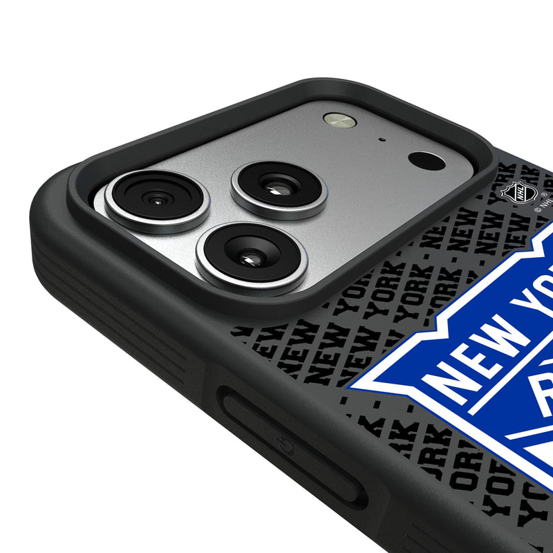 New York Rangers Personalized EndZone Plus iPhone Bump Phone Case for Apple iPhone Detail.Jpg