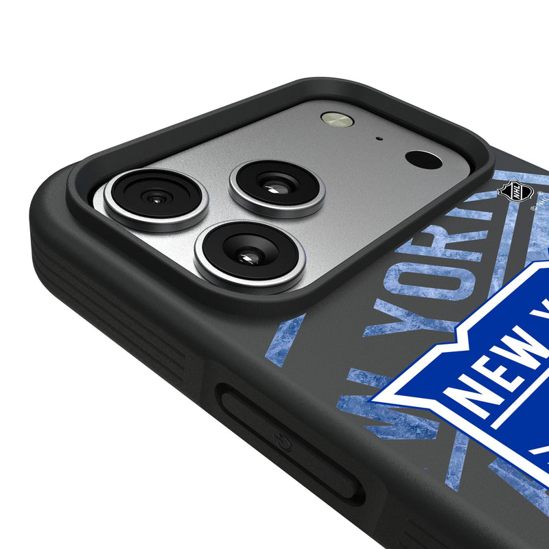 New York Rangers Ice Tilt iPhone Bump Phone Case for Apple iPhone Detail.Jpg