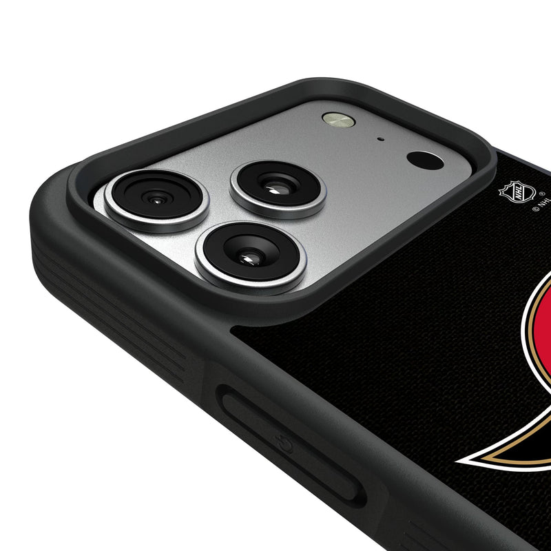 Ottawa Senators Personalized Stripe iPhone Bump Phone Case for Apple iPhone Detail.Jpg