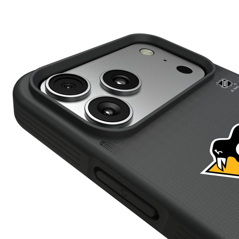 Pittsburgh Penguins Linen iPhone Bump Phone Case for Apple iPhone Detail.Jpg