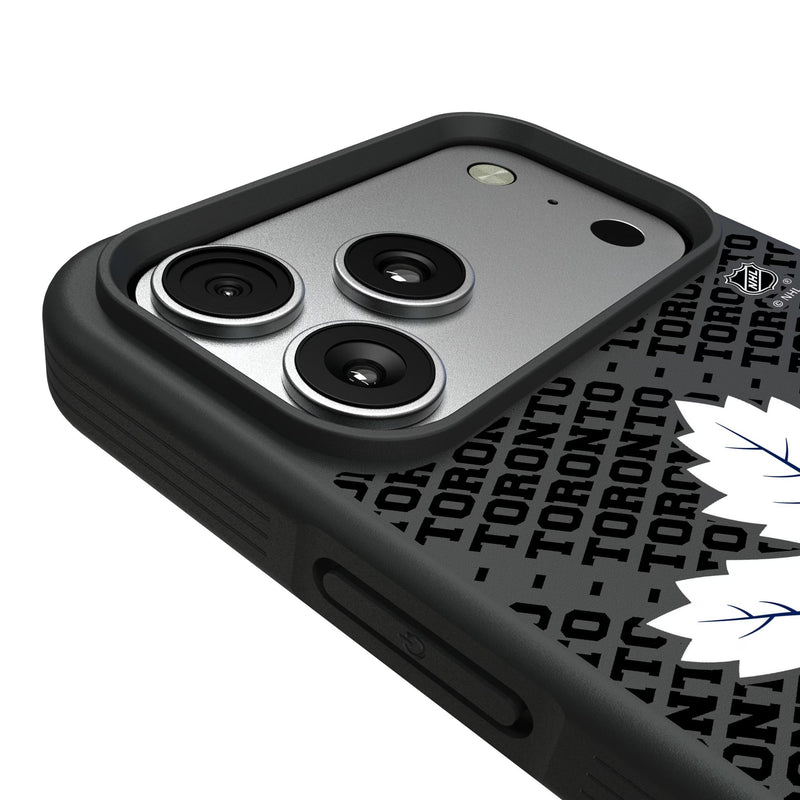 Toronto Maple Leafs Personalized EndZone Plus iPhone Bump Phone Case for Apple iPhone Detail.Jpg