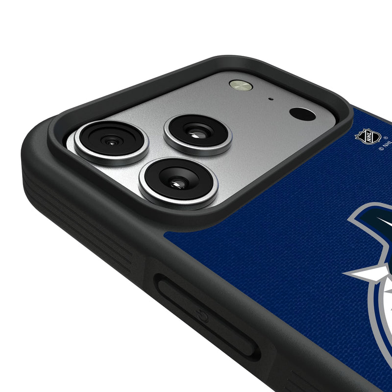 Vancouver Canucks Personalized Stripe iPhone Bump Phone Case for Apple iPhone Detail.Jpg