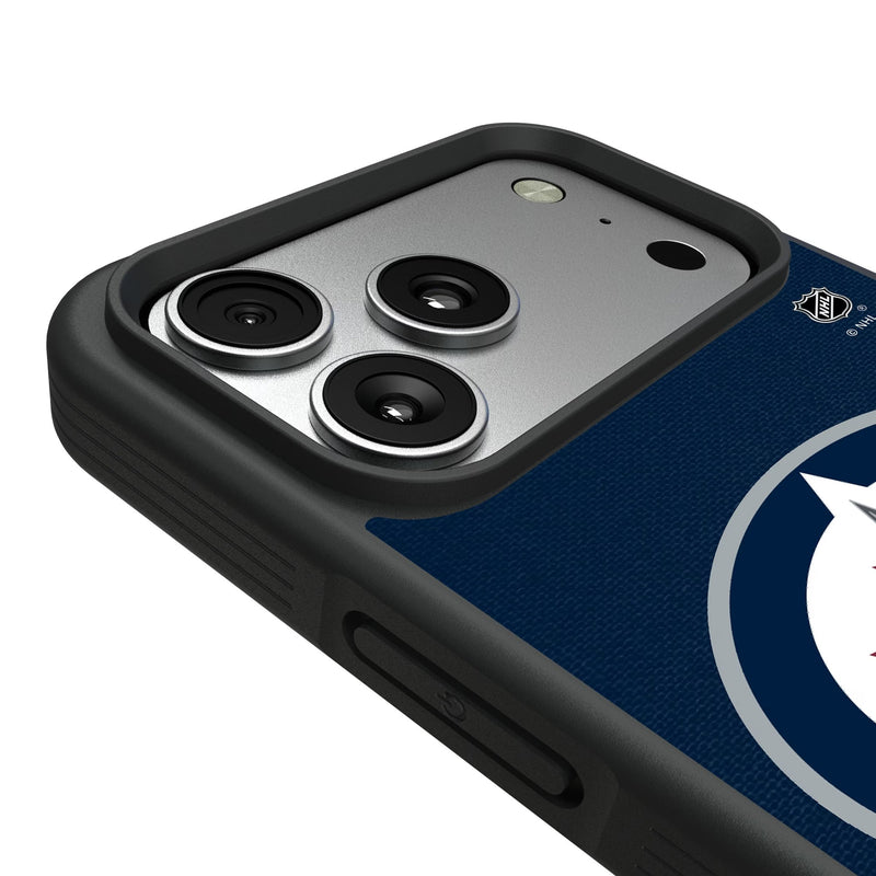 Winnipeg Jets Personalized Stripe iPhone Bump Phone Case for Apple iPhone Detail.Jpg