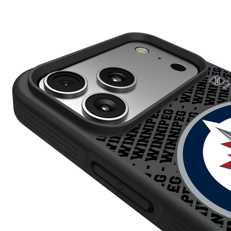Winnipeg Jets Personalized EndZone Plus iPhone Bump Phone Case for Apple iPhone Detail.Jpg