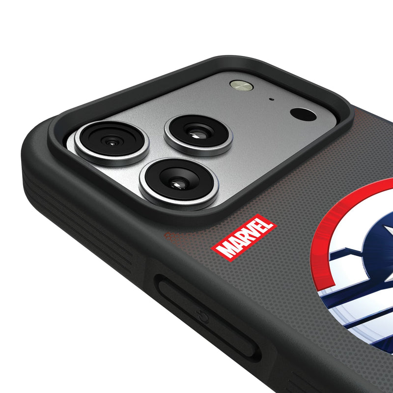 Marvel Avengers Sam Wilson Captain America Grid iPhone Bump Phone Case for Apple iPhone Detail.Jpg