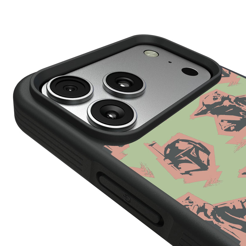 Star Wars: The Mandalorian Grogu Pattern iPhone Bump Phone Case for Apple iPhone Detail.Jpg