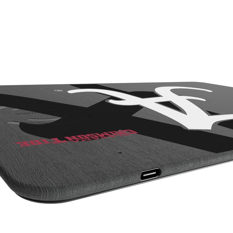University of Alabama Crimson Tide Script A Monocolor Tilt 15-Watt Wireless Charger and Mouse Pad Port.Jpg