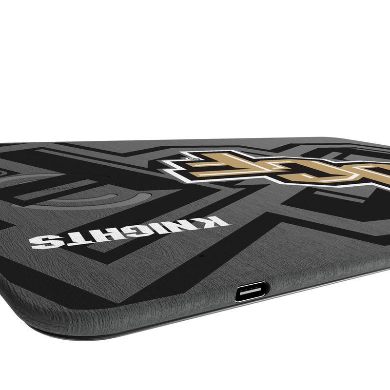 University of Central Florida Golden Knights Monocolor Tilt 15-Watt Wireless Charger and Mouse Pad Port.Jpg