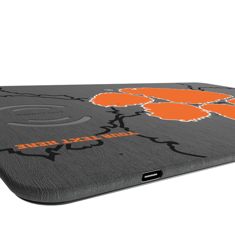 Clemson University Tigers Personalized Tilt 15-Watt Wireless Charger and Mouse Pad Port.Jpg