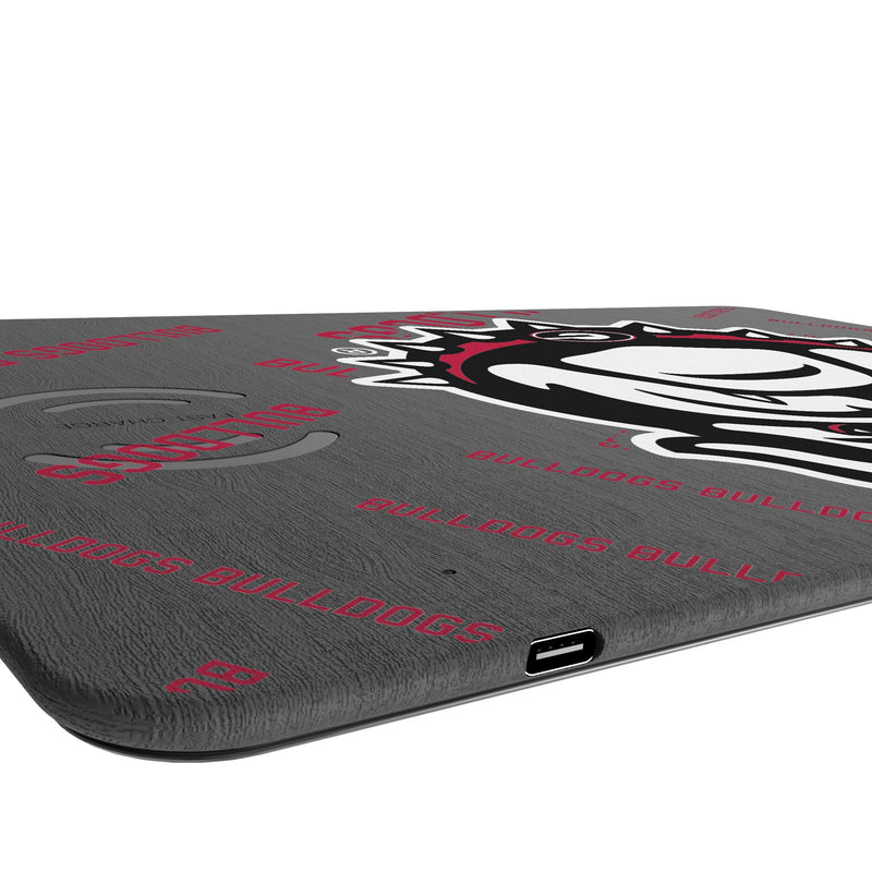 University of Georgia Bulldogs Uga Quadtile 15-Watt Wireless Charger and Mouse Pad Port.Jpg