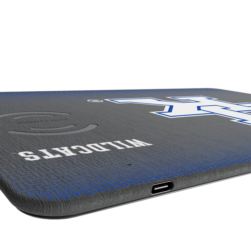 University of Kentucky Wildcats Linen 15-Watt Wireless Charger and Mouse Pad Port.Jpg