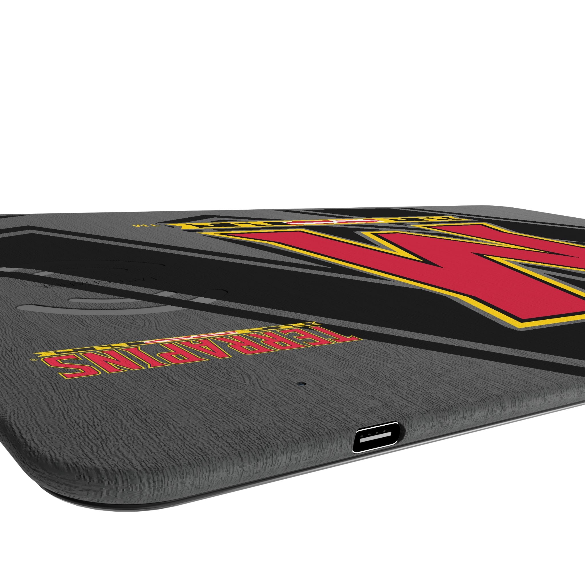 University of Maryland Terrapins Monocolor Tilt 15-Watt Wireless Charger and Mouse Pad Port.Jpg