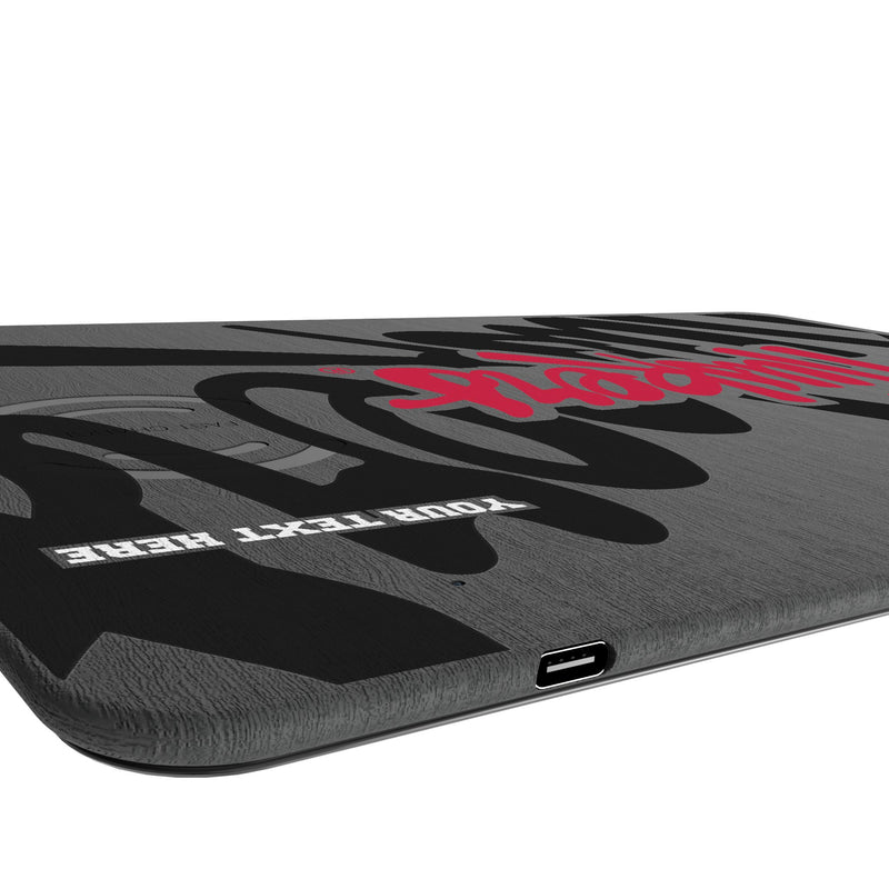 University of Nebraska Huskers Personalized Tilt 15-Watt Wireless Charger and Mouse Pad Port.Jpg