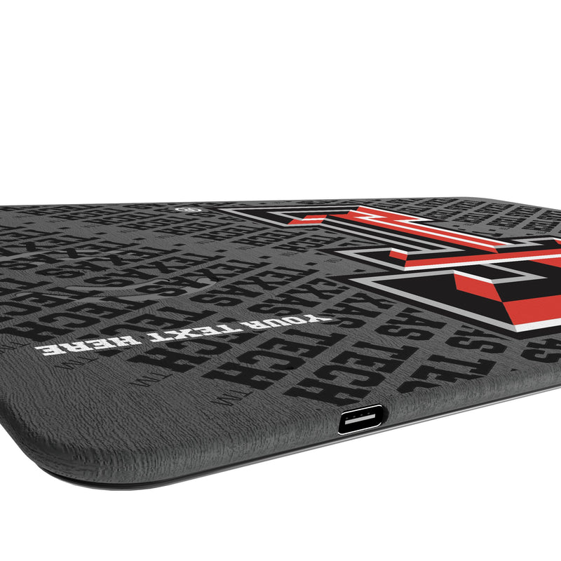 Texas Tech Red Raiders Personalized Tilt 15-Watt Wireless Charger and Mouse Pad Port.Jpg