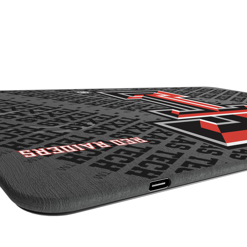 Texas Tech Red Raiders Monocolor Tilt 15-Watt Wireless Charger and Mouse Pad Port.Jpg