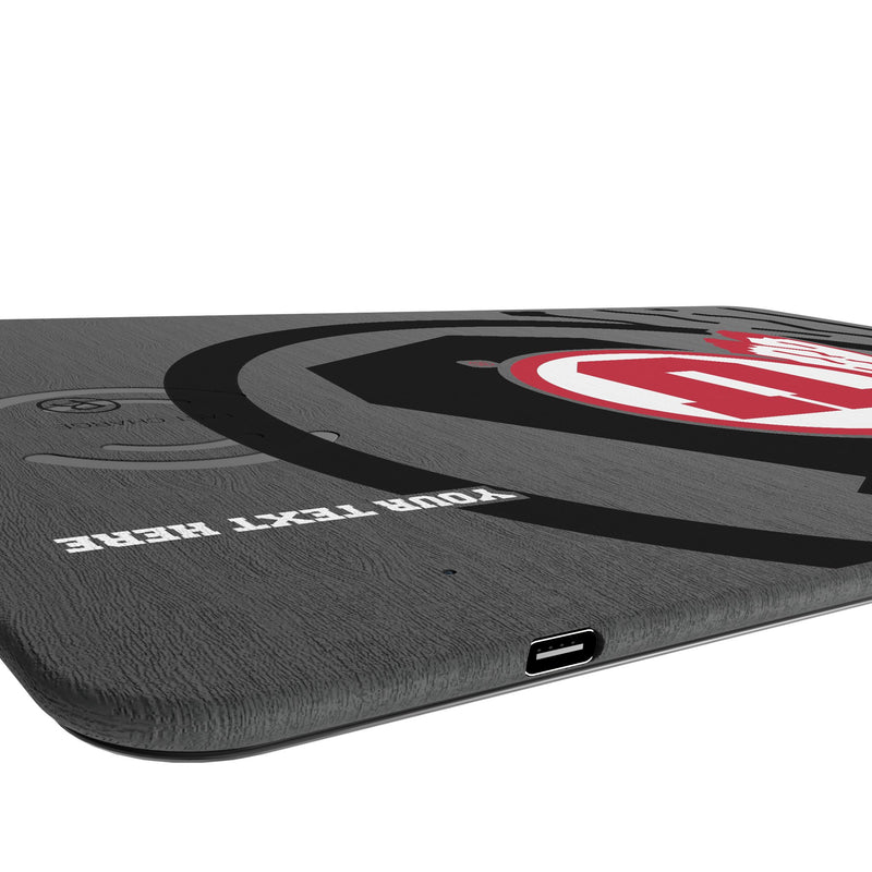 University of Utah Utes Personalized Tilt 15-Watt Wireless Charger and Mouse Pad Port.Jpg
