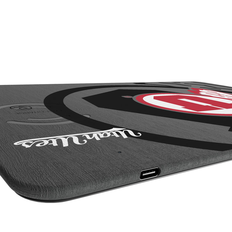 University of Utah Utes Monocolor Tilt 15-Watt Wireless Charger and Mouse Pad Port.Jpg