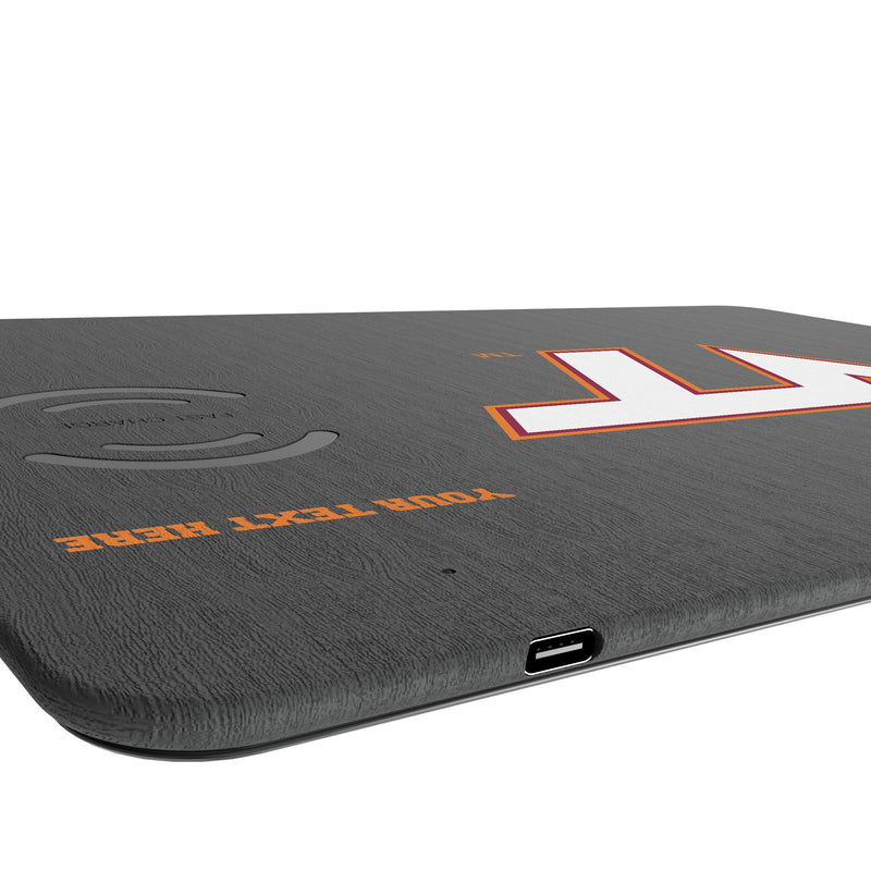Virginia Tech Hokies Personalized Tilt 15-Watt Wireless Charger and Mouse Pad Port.Jpg