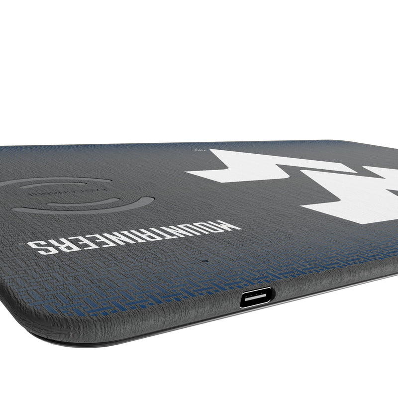 West Virginia University Mountaineers Linen 15-Watt Wireless Charger and Mouse Pad Port.Jpg
