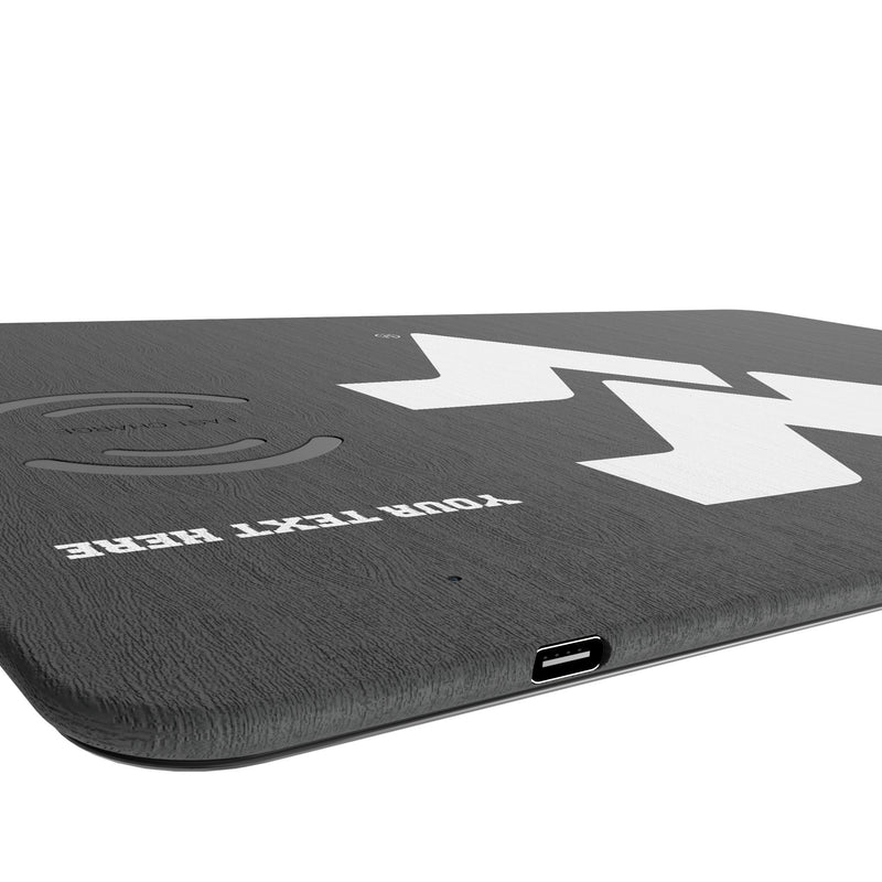 West Virginia University Mountaineers Personalized Tilt 15-Watt Wireless Charger and Mouse Pad Port.Jpg