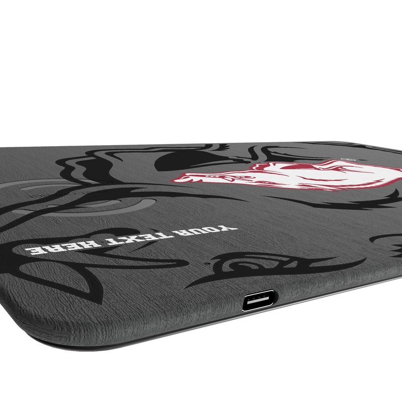 University of Arkansas Fayetteville Razorbacks Personalized Tilt 15-Watt Wireless Charger and Mouse Pad Port.Jpg