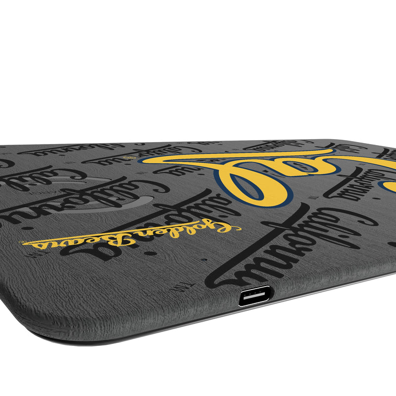 University of California Berkeley Golden Bears Monocolor Tilt 15-Watt Wireless Charger and Mouse Pad Port.Jpg