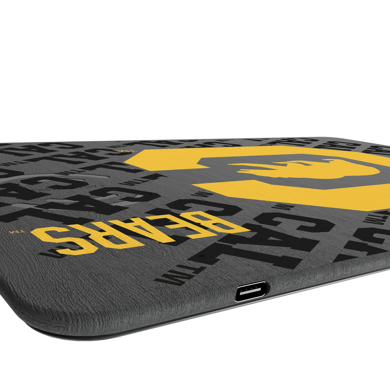 University of California Berkeley Golden Bears Monocolor Tilt 15-Watt Wireless Charger and Mouse Pad Port.Jpg