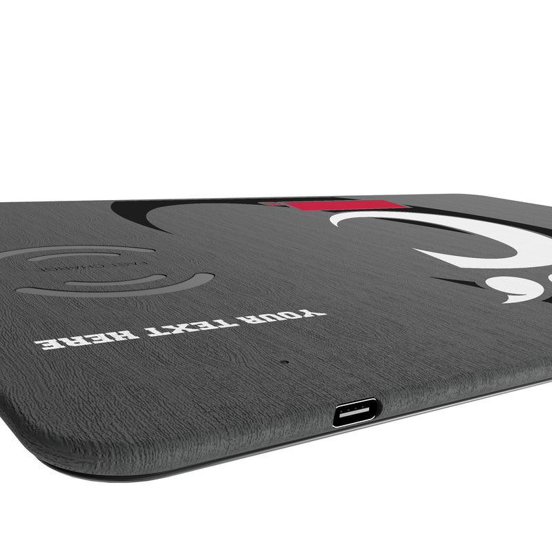 University of Cincinnati Bearcats Personalized Tilt 15-Watt Wireless Charger and Mouse Pad Port.Jpg