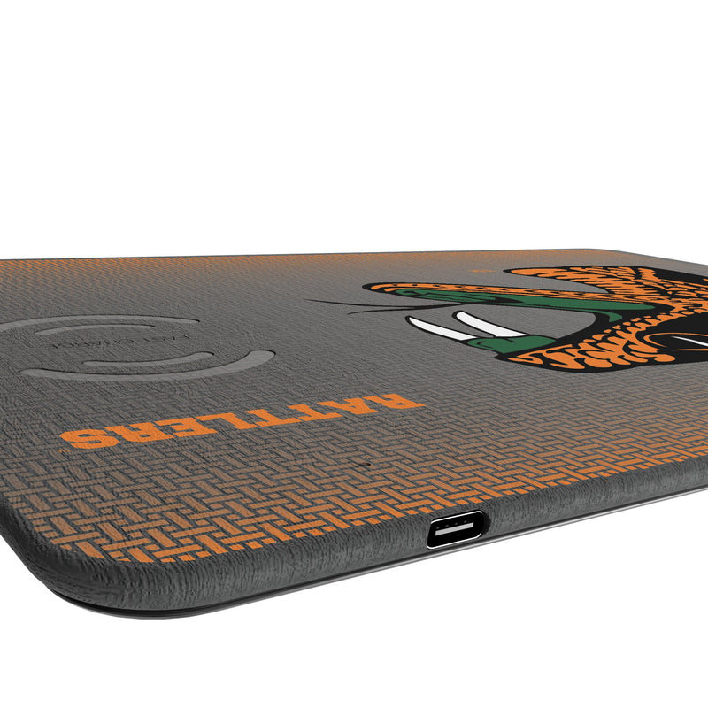 Florida A&M University Rattlers Linen 15-Watt Wireless Charger and Mouse Pad Port.Jpg