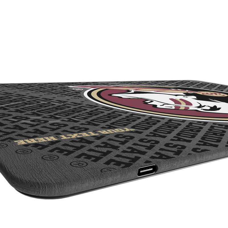 Florida State University Seminoles Personalized Tilt 15-Watt Wireless Charger and Mouse Pad Port.Jpg