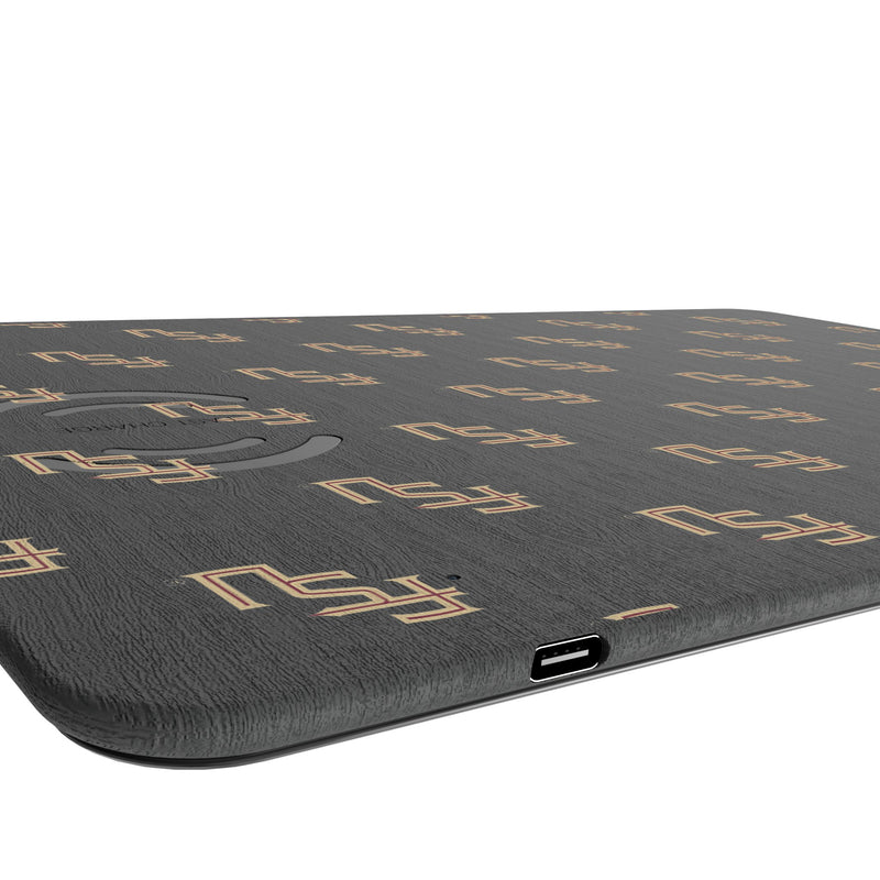 Florida State University Seminoles Fashion Pattern 15-Watt Wireless Charger and Mouse Pad Port.Jpg