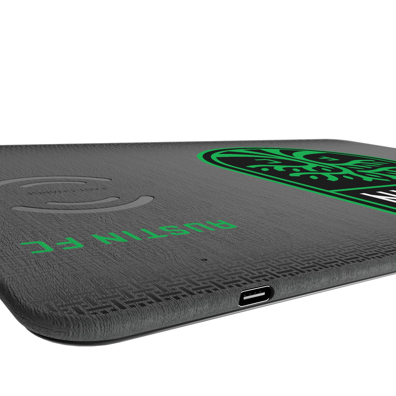 Austin FC Linen 15-Watt Wireless Charger and Mouse Pad Port.Jpg