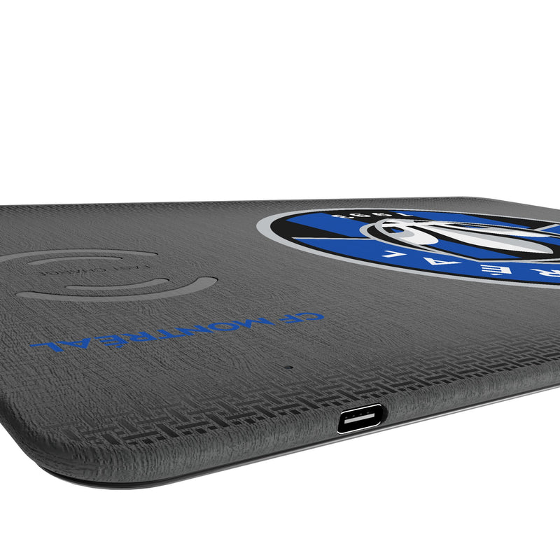 CF Montreal Linen 15-Watt Wireless Charger and Mouse Pad Port.Jpg