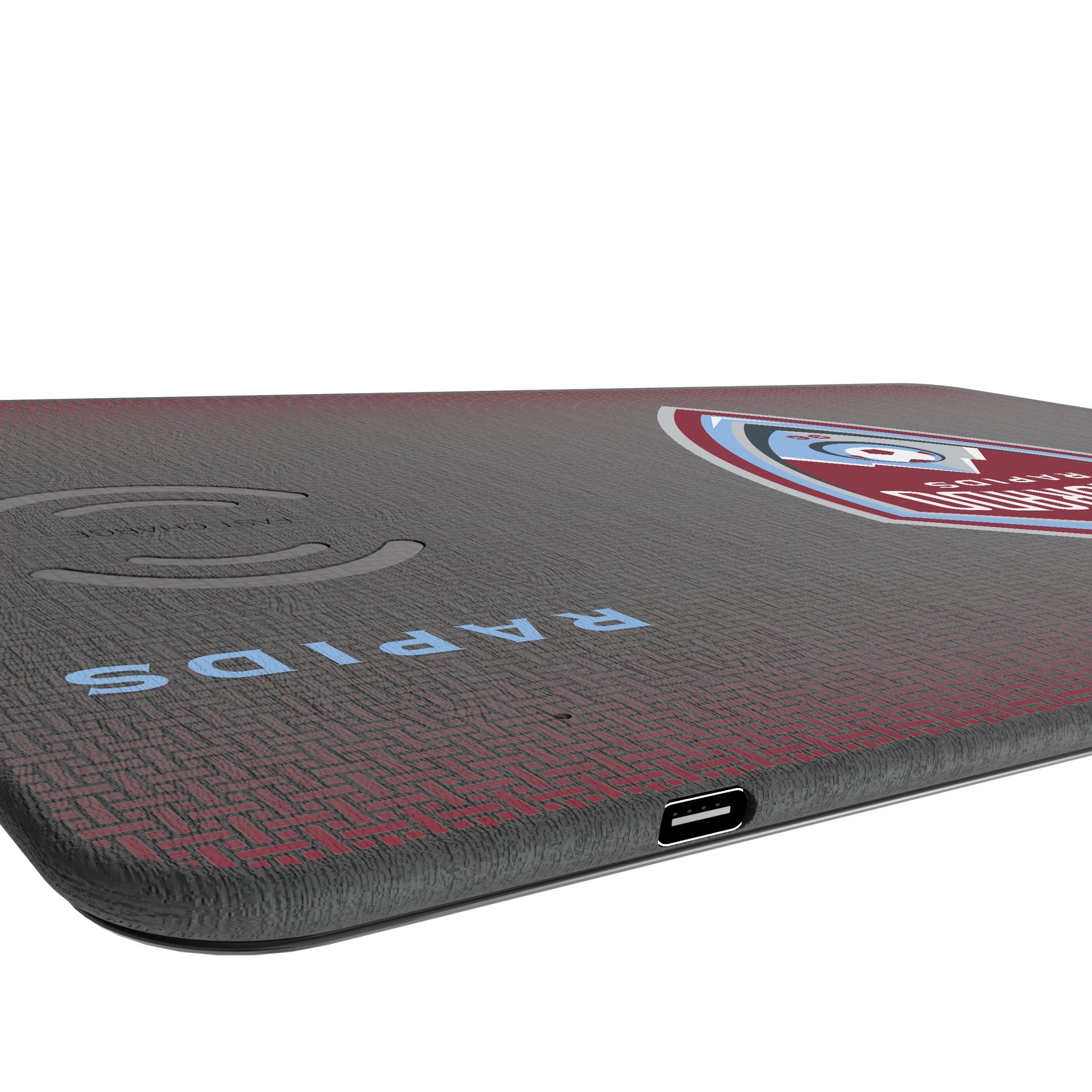 Colorado Rapids Linen 15-Watt Wireless Charger and Mouse Pad Port.Jpg