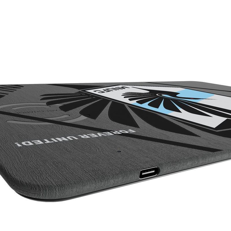Minnesota United FC Monocolor Tilt 15-Watt Wireless Charger and Mouse Pad Port.Jpg