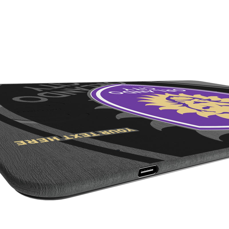 Orlando City Soccer Club Personalized Tilt 15-Watt Wireless Charger and Mouse Pad Port.Jpg