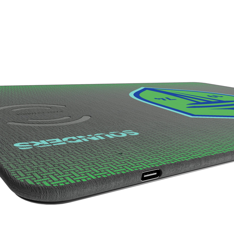 Seattle Sounders FC Linen 15-Watt Wireless Charger and Mouse Pad Port.Jpg