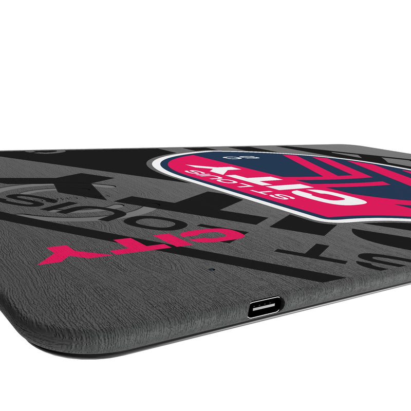 St. Louis CITY SC Monocolor Tilt 15-Watt Wireless Charger and Mouse Pad Port.Jpg
